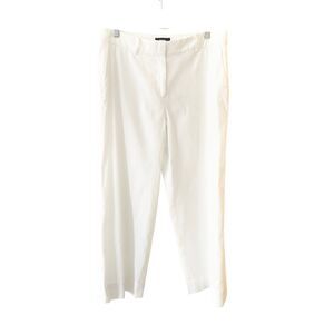 Theory White Linen Blend Wide Leg Women’s Pants Sz 6